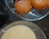 A picture of step 1 of Gulabjamun with rabri.