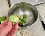 A picture of step 3 of Roasted Brussels Sprouts.