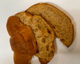 A picture of step 1 of Omu Sandwich (Sandwich wrapped with egg fry).