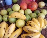 A picture of step 1 of Guava, apple mange and sweet banana #charity support recipe.