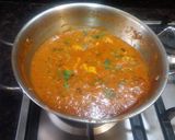 A picture of step 2 of Muttor butter panner masala.
