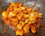 A picture of step 4 of Jhinge Chicken Posto (Chicken with Ridge gourd and poppy seeds).