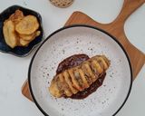Foto langkah ke 6 dari resep Terong Sisip Kentang Saus BBQ | simple banget!.