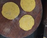 A picture of step 4 of Raw Banana poori.