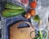 Foto del paso 1 de la receta: "Fideos" de zucchini y verduras varias