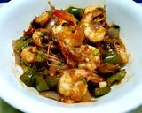 A picture of step 3 of Chilli Garlic Prawns.