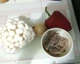 Foto langkah ke 1 dari resep White Shimeji Mushroom with Beef and Paprika.