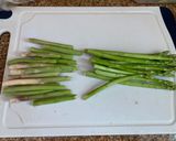 A picture of step 1 of Stir-Fry Asparagus & Bean Sprouts & Bacon.