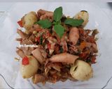 Foto langkah ke 12 dari resep Baby Cumi dan Telur Puyuh Rica Kemangi.