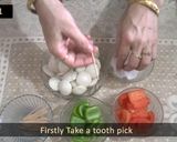 A picture of step 1 of Idli Tikka - Leftover Idli Innovative.