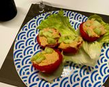 Foto del passaggio 2 della ricetta Pomodori 🍅 ripieno al tonno e cetriolo 🥒