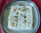 A picture of step 5 of Coconut burfi.
