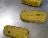 A picture of step 2 of Tutti fruitti Karachi biscuits.