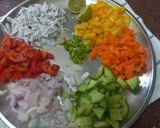 A picture of step 1 of Black Eyed peas salad chaat (tiffin for adult or kids).
