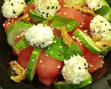 A picture of step 7 of Watermelon Feta Cheese Salads.