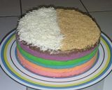 Foto langkah ke 9 dari resep Rainbow cake toping keju kacang coklat ala Rumah Ambolay.