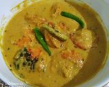 A picture of step 4 of Malai prawn.