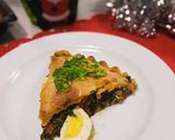 Foto del paso 7 de la receta Tarta de carne, espinacas y huevos ☃️😋
