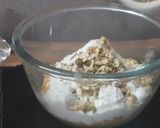 A picture of step 3 of Sattu ke laddoo.