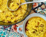 Foto del paso 8 de la receta: Arroz meloso con anillas de calamar y alga dulse
