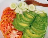 Hình bước làm 1 của món Salad bơ