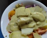 Foto del paso 5 de la receta: Ensalada🥙tibia de papa, zanahoria🥕tomate🍅cebolla🧅 aguacate🧅🍅🥕🥑