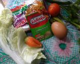 Foto langkah ke 1 dari resep Pizza mie dan sayur.