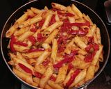 A picture of step 8 of Tomato Vegetable Garden Pasta.