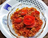 वेजिटेबल टमाटर पुलाव (vegetable tamatar pulao recipe in Hindi) रेसिपी चरण 3 फोटो