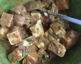 A picture of step 2 of Paneer 65.