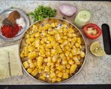 A picture of step 1 of Corn Chaat / Cheese Corn Chaat.