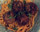 A picture of step 3 of Italian spaghetti meat balls.