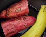 A picture of step 1 of Sweet potato and raw banana tikki.