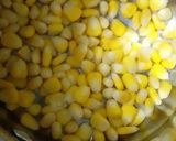 A picture of step 1 of Masala corn chat.