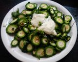 A picture of step 1 of Karela bhaji.