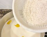 A picture of step 3 of Rice Pudding Cake.