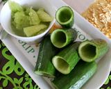 A picture of step 1 of Stuffed cucumber 🥒.