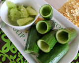A picture of step 1 of Stuffed cucumber 🥒.