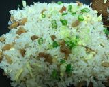 A picture of step 5 of Bacon and Egg Fried Rice.