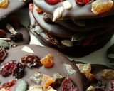 A picture of step 7 of Vickys Chocolate Bark Buttons, GF DF EF SF NF Vegan.