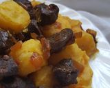 A picture of step 10 of Peanut Butter Matoke With Fried Liver.