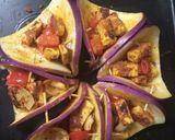 A picture of step 13 of Paneer with grilled aubergine.