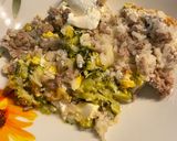 Rakott brokkoli füstölt sajttal, tojással és darált hússal (diétás recept) recept fázis 8 fotója