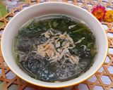 Hình bước làm 2 của món Canh rau tần ô nấu con ruốc