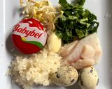 Foto langkah ke 1 dari resep Mpasi 8 bulan(Nasi, kangkung, telur puyuh, ikan nila, tauge).