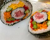 A picture of step 5 of Japanese Kawaii Roll Sushi.