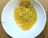 A picture of step 4 of Sprouted Foxtail millet/Thinai laddu.