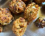 A picture of step 6 of Maggi Manchurian with Steamed Rice.