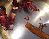 A picture of step 4 of Hibiscus tea.