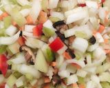 Hình bước làm 2 của món Cơm chiên Keto